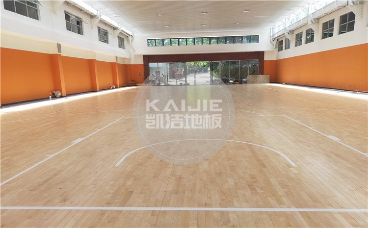 廣州天河區(qū)長大公路培訓學?；@球館木地板案例-凱潔體育地板
